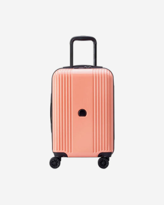 Delsey Paris Ophelie 55+70+82Cm Hardcase 4 Double Wheel Expandable Cabin & Check-In Luggage Trolley Set Glossy Pink + Free Agreable Backpack