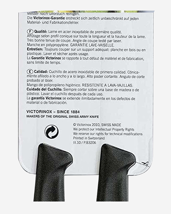 Victorinox Paring Knife Wavy Edge Black 8cm Set Of 2 - 6.7633.B