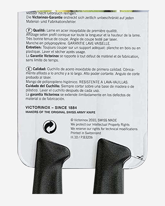Victorinox Paring Knife Wavy Edge Black 8cm Set Of 2 - 6.7633.B