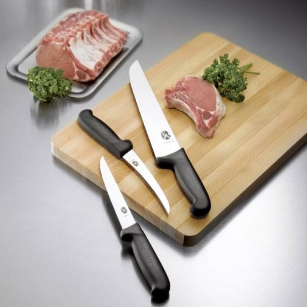 Victorinox Breaking Knife Fibrox Slaughter And Butcher Knife 28Cm Straight Black - 5.5203.28