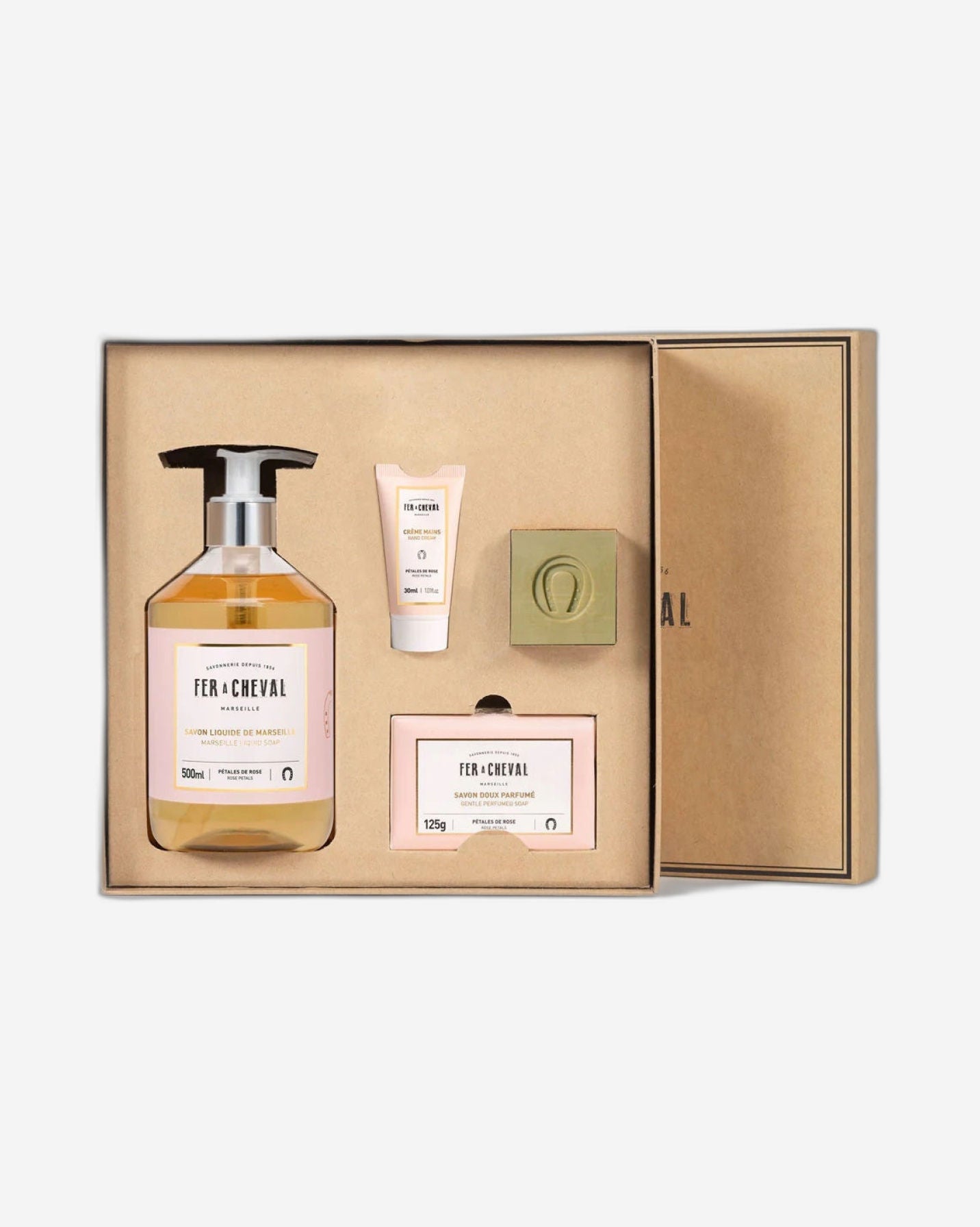Fer A Cheval "Coffret Tendresse Rose" Pure Olive Rose Petals - Gift Set