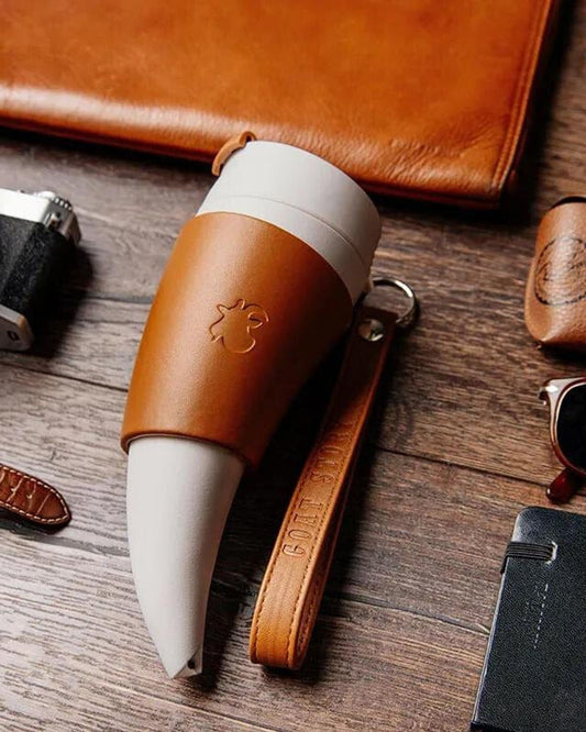 Goat Story Mug Brown Faux Leather 470Ml