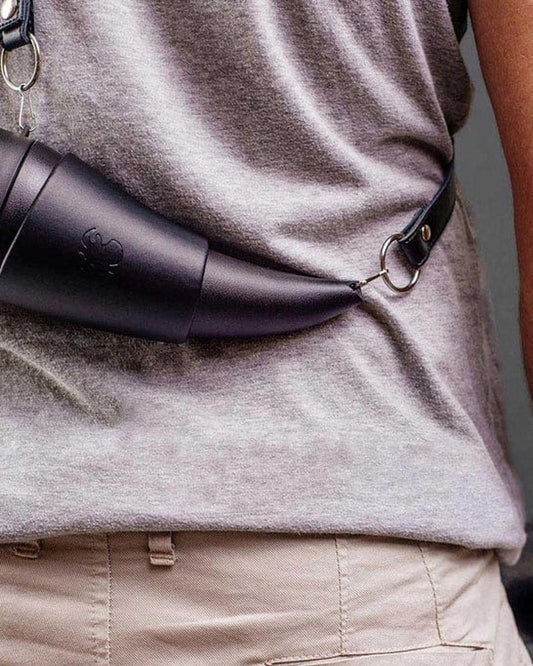 Goat Story Mug Black Real Leather 470Ml