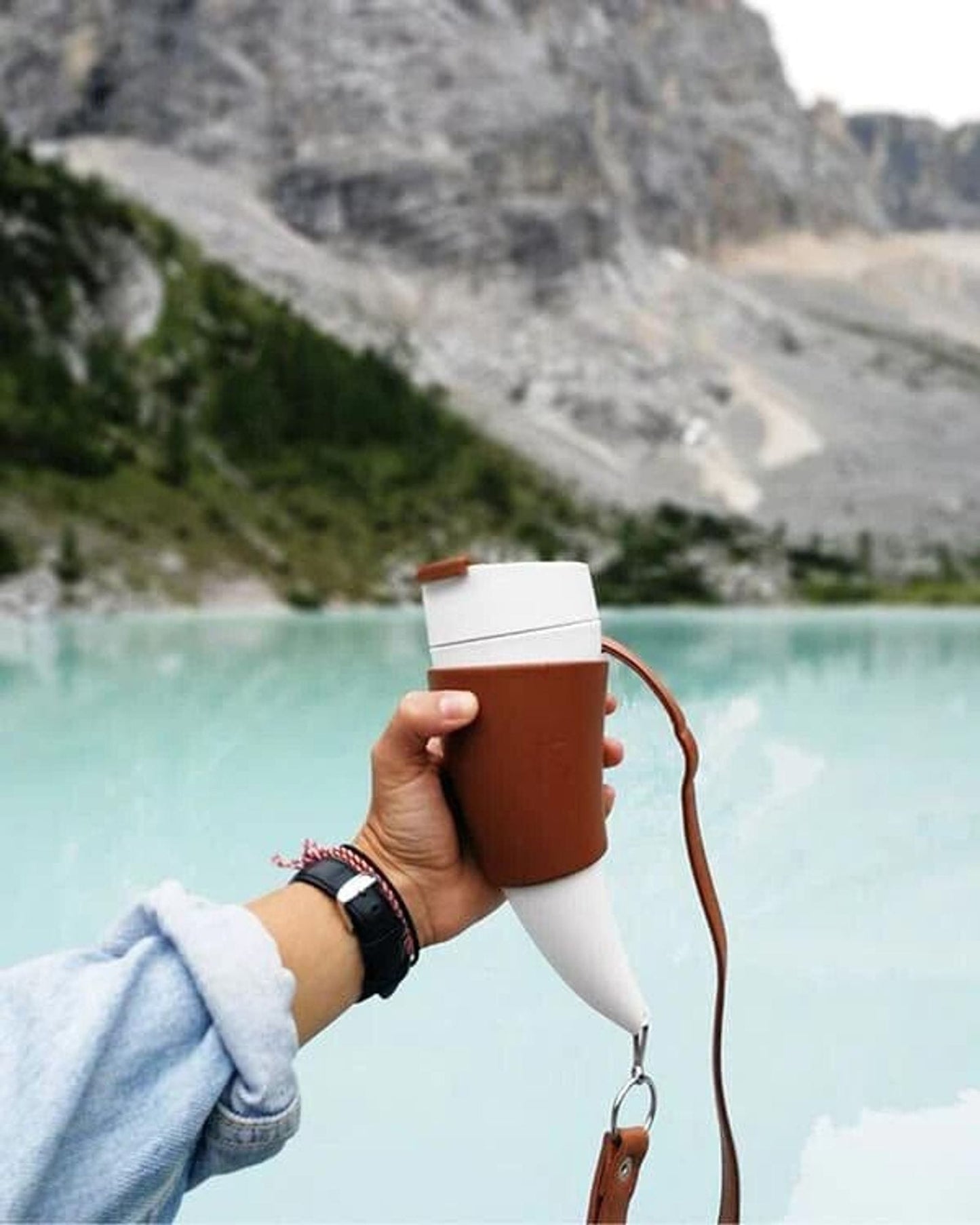 Goat Story Mug Brown Real Leather 350Ml