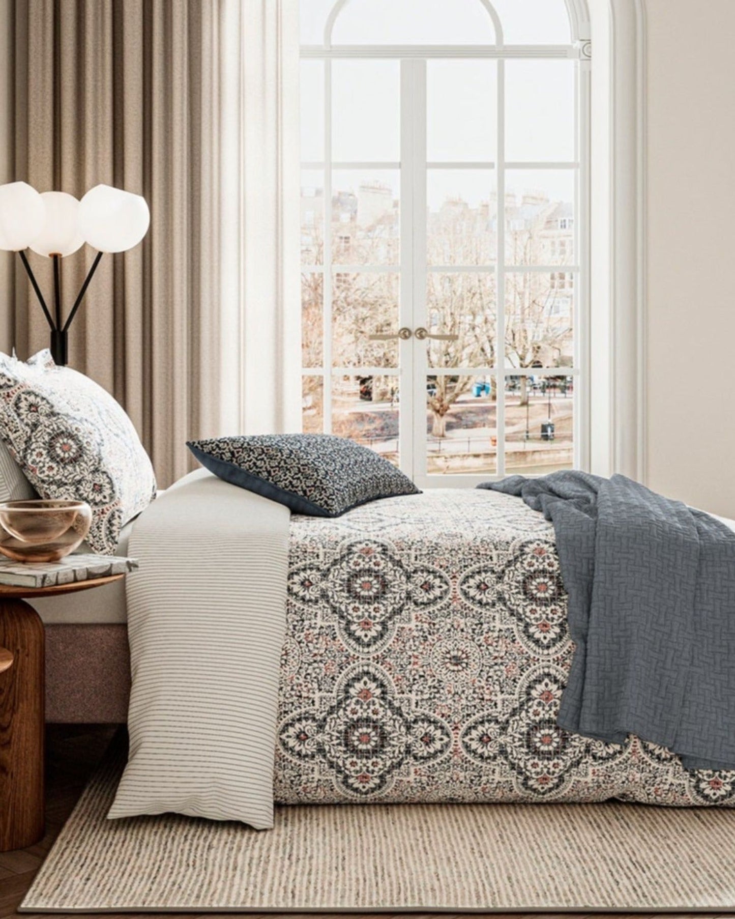 Bedeck of Belfast "Nena" Duvet Cover Set in Denim