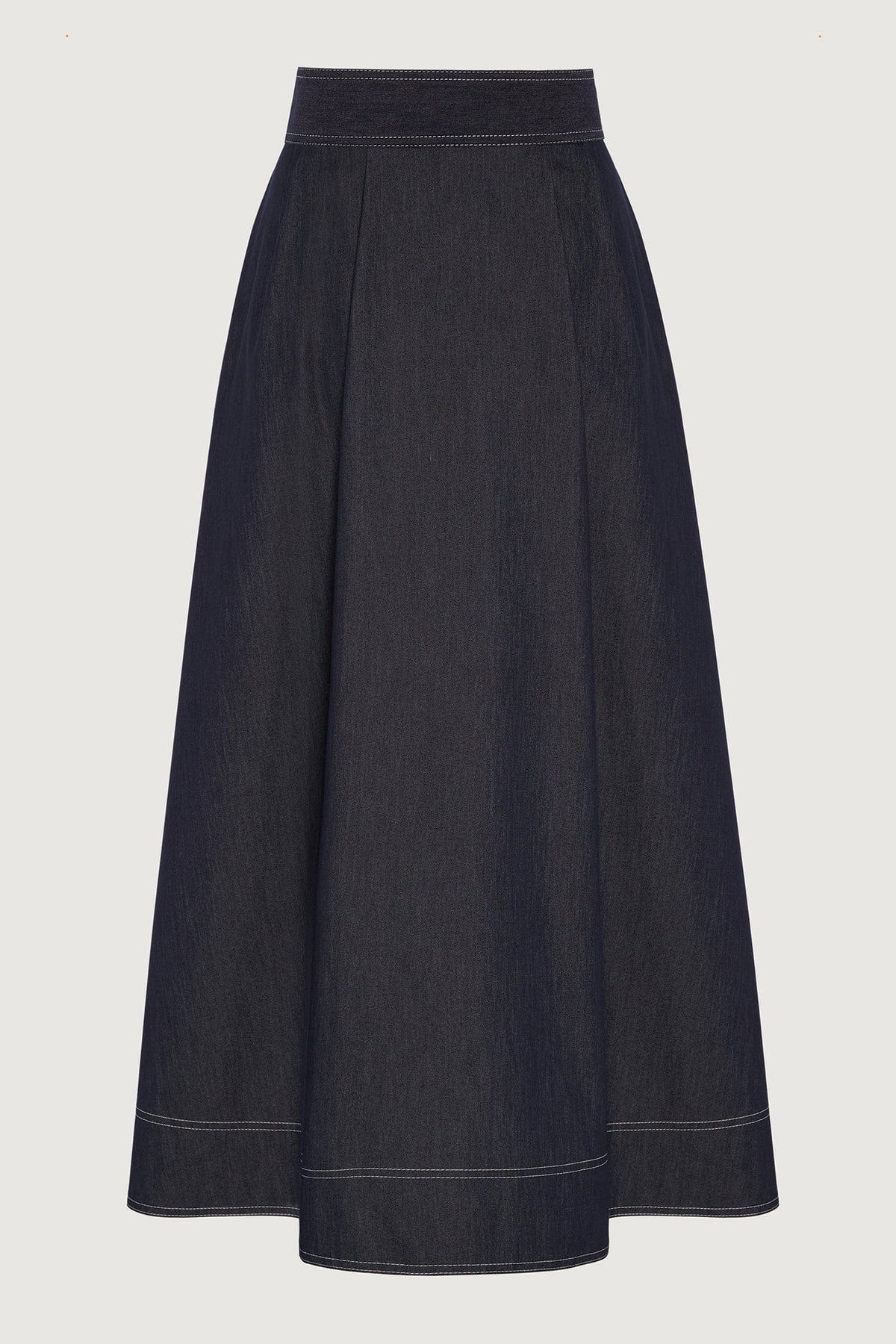 Faye Full Skirt in Denim