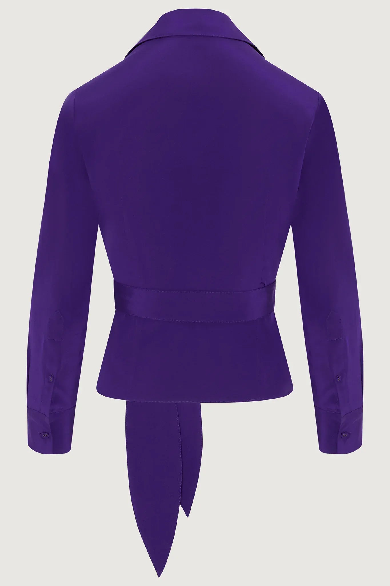 Genevieve Silk Wrap Shirt in Black