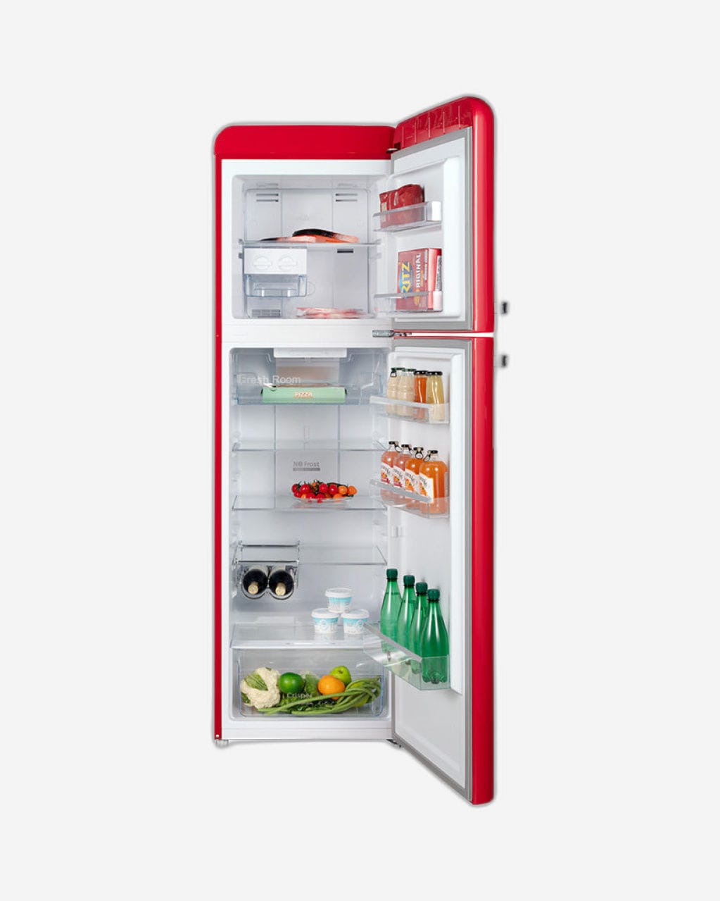 Hoover 326L Retro Style Top Mount Frost Free Refrigerator