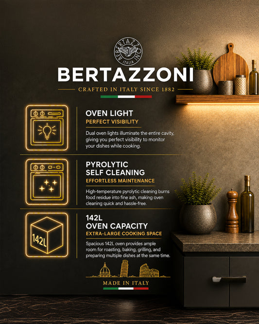 Bertazzoni Full Gas Range Cooker 90x60, Stainless Steel