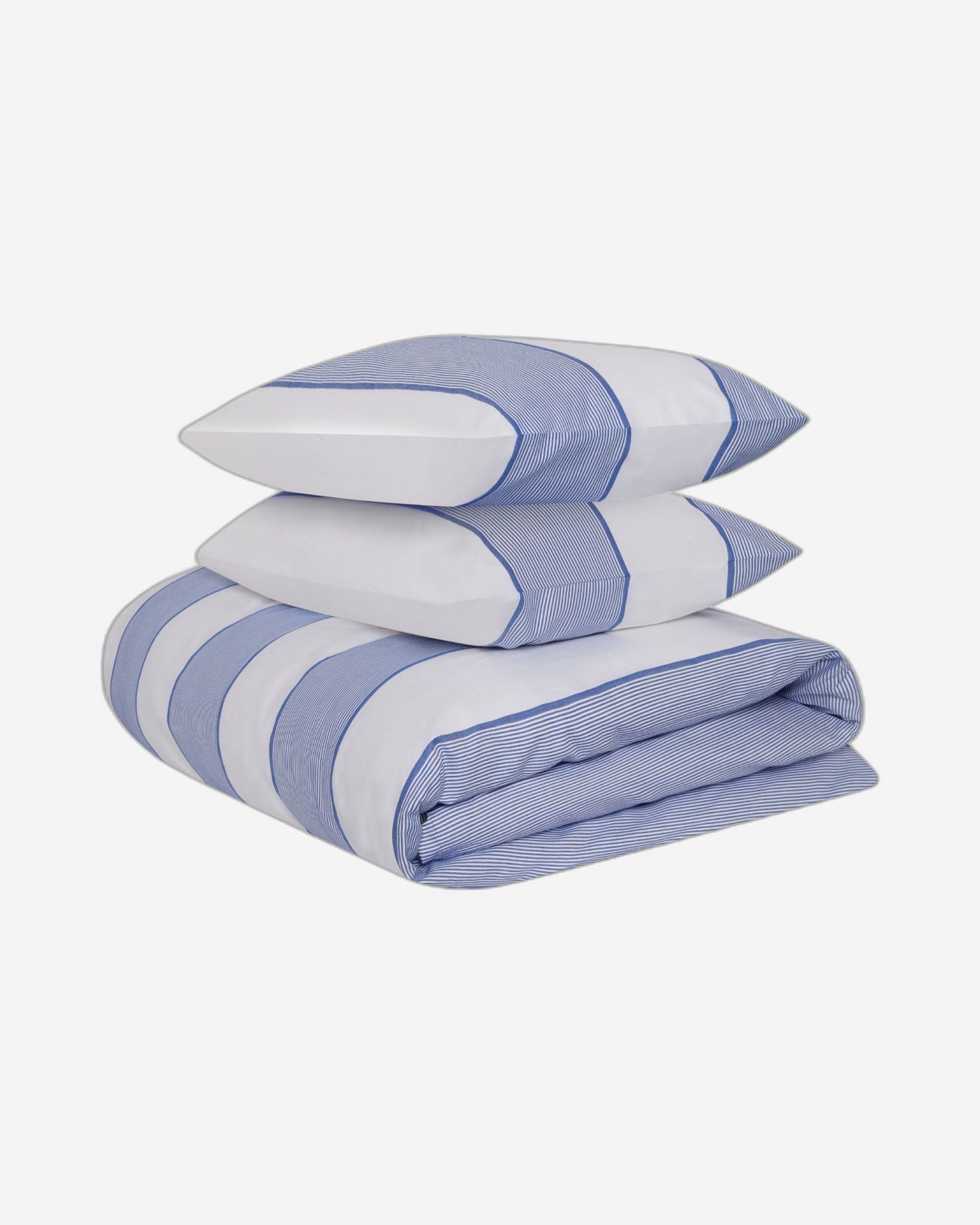 Jasper Conran "Dyed Jacquard" Duvet Cover Set in Blue Pinstripe