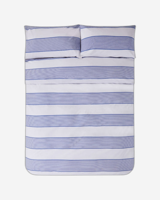 Jasper Conran "Dyed Jacquard" Duvet Cover Set in Blue Pinstripe