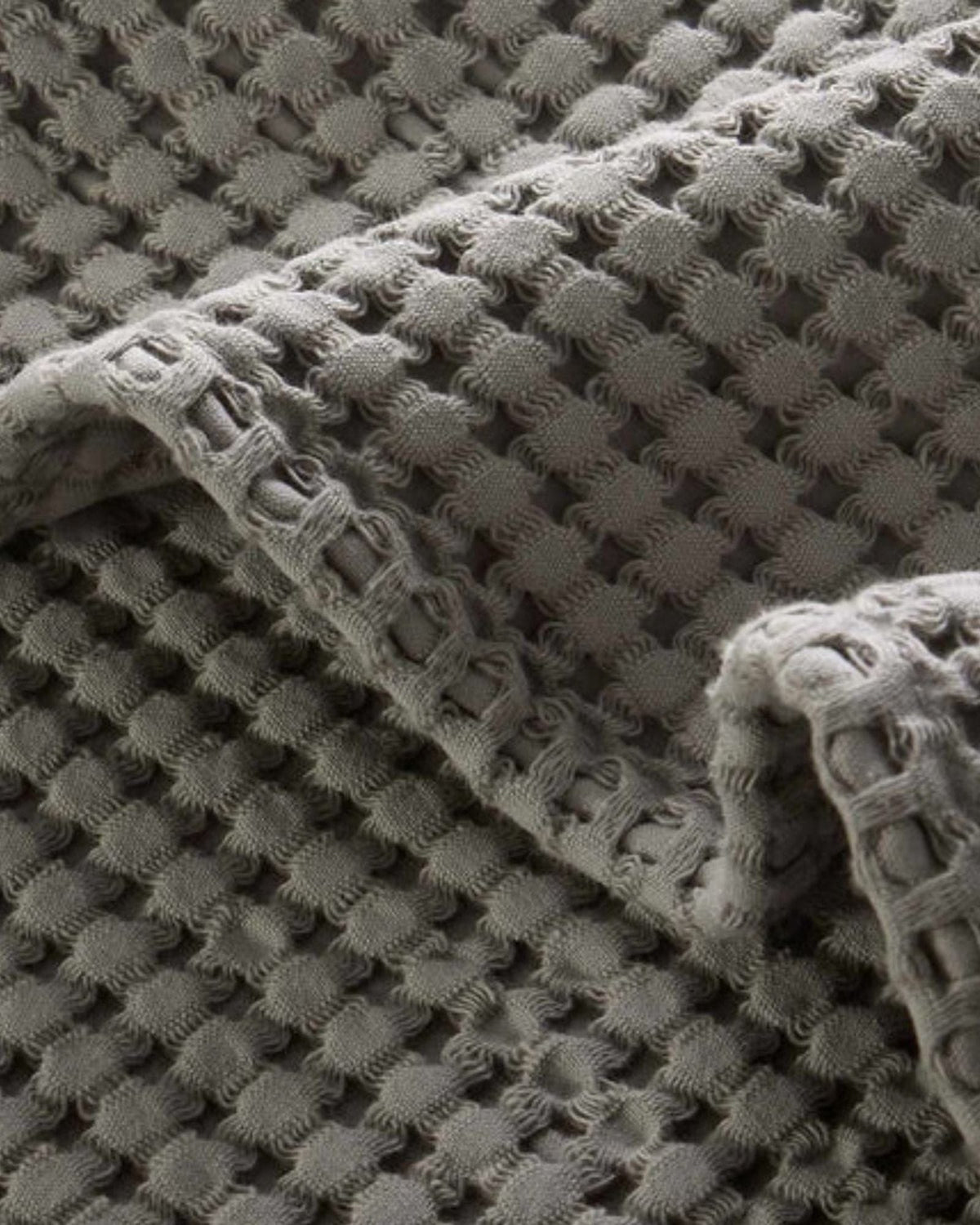 Christy Waffle Bath Towels Dove Grey