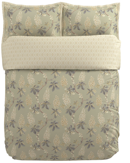 Sanderson "Chestnut Tree" Duvet Cover Set in Grey Blue & Sage