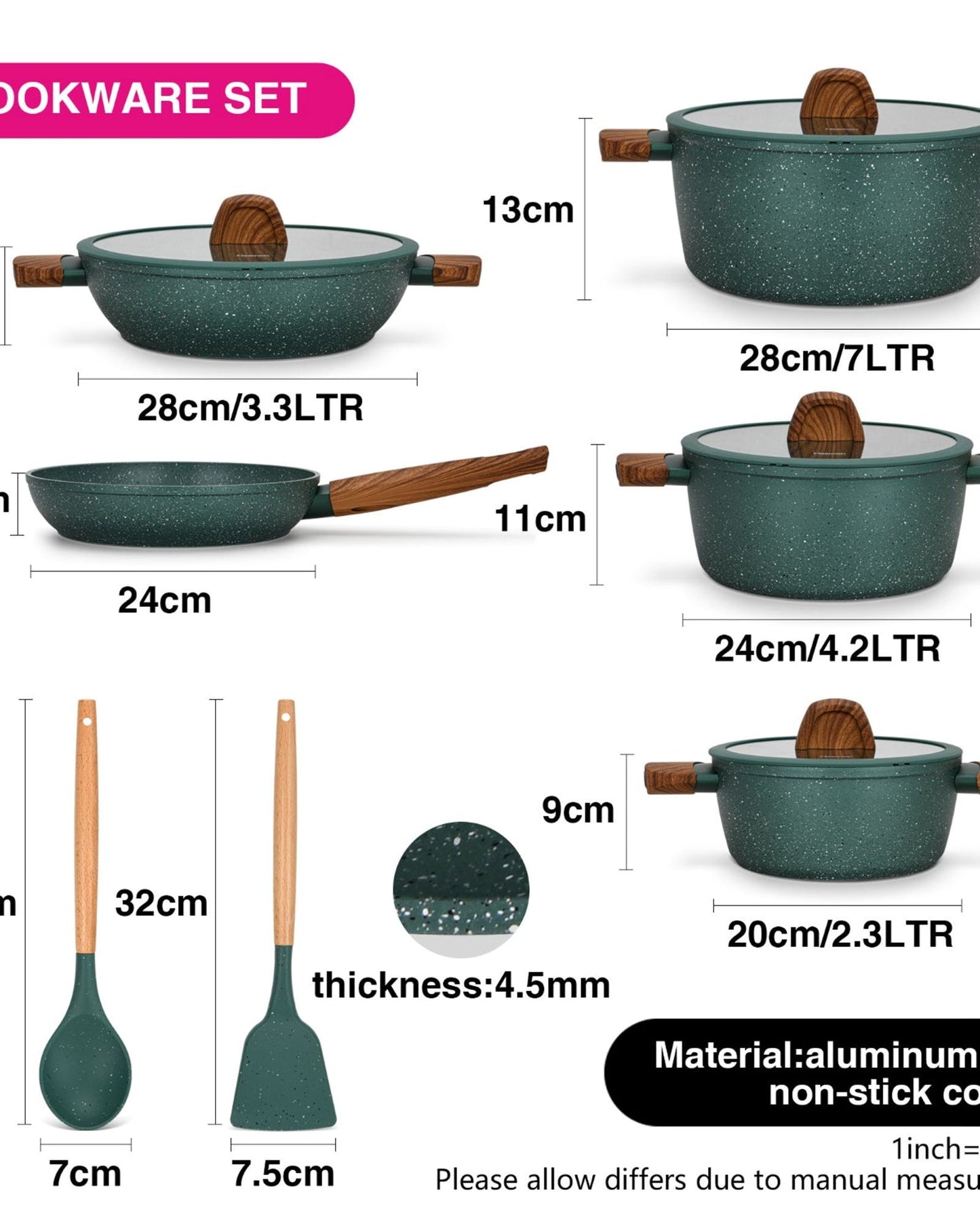 Fissman Cookware Falak Aluminum 11Pc