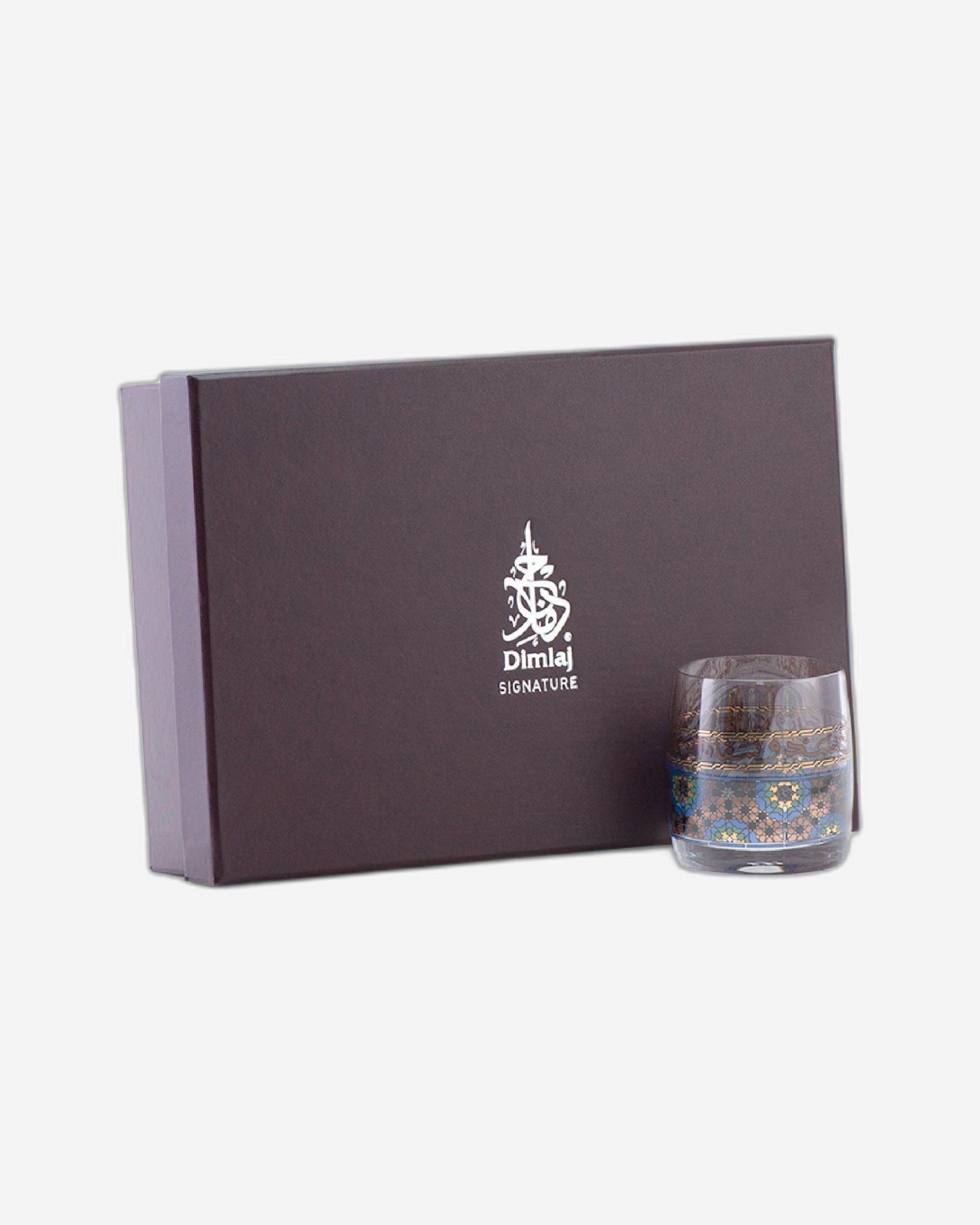 Dimlaj Melange Set of 6 Pcs Short Tumblers (Gold & Brown)