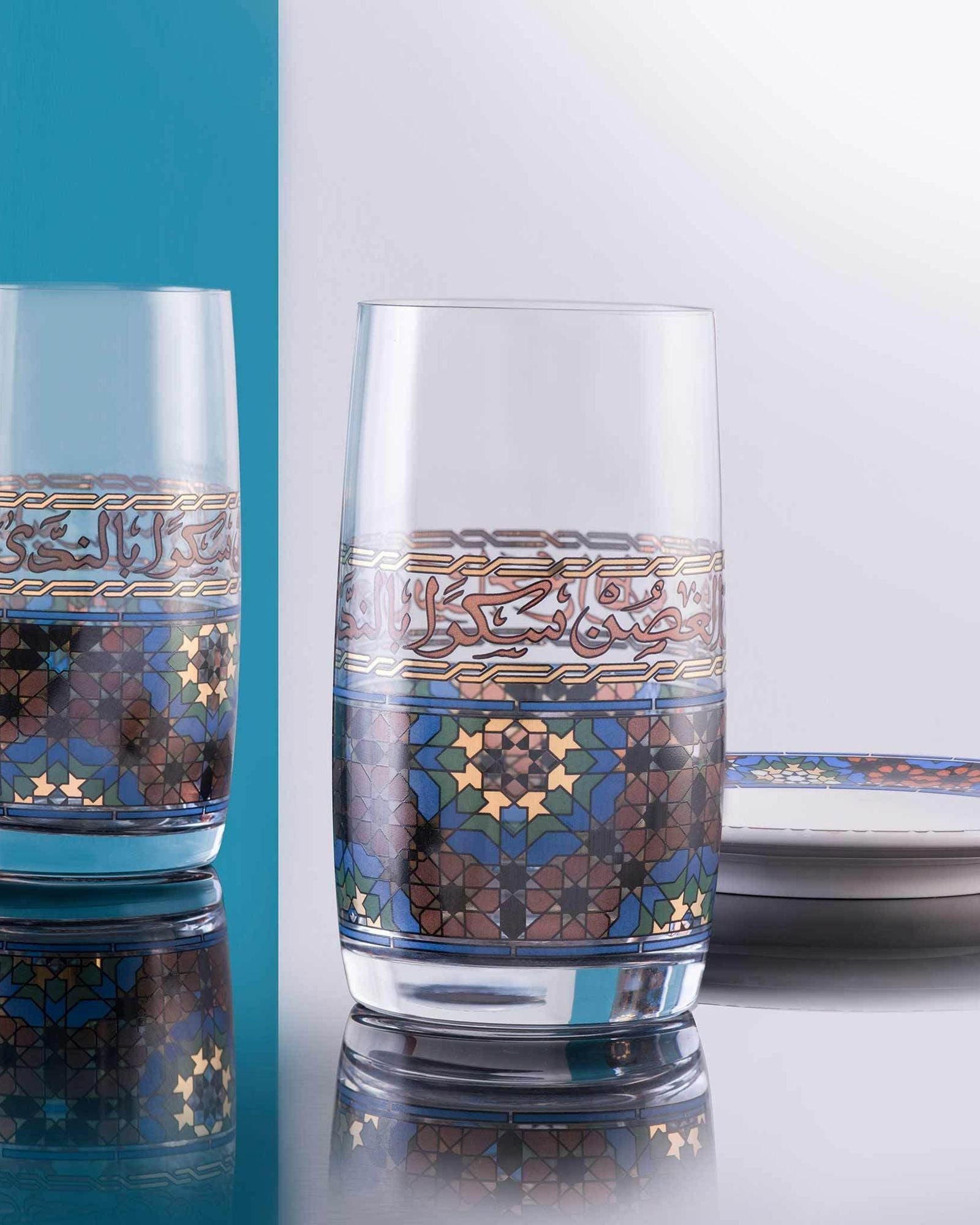 Dimlaj Melange Set of 6 Pcs Tumblers (Gold & Brown)
