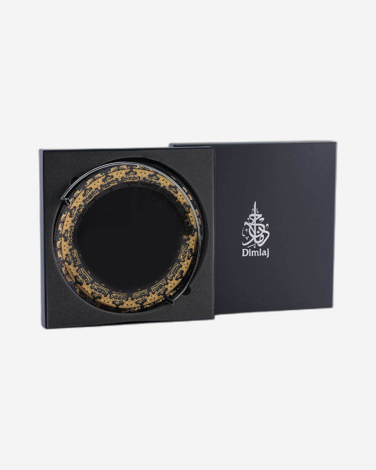 Dimlaj Suroor Serving Tray Large with Handle Gold