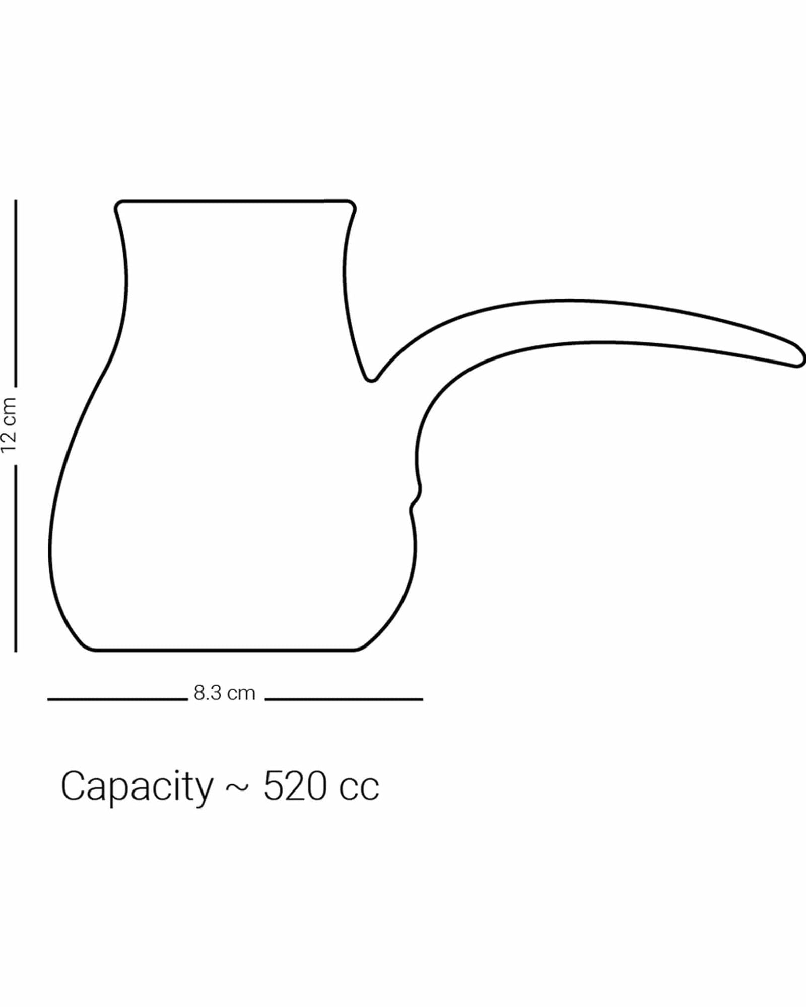 Dimlaj Kareem Large Turkish Coffee Pot (Gold)