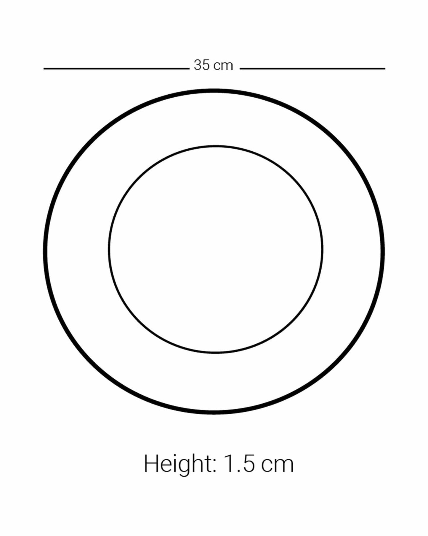 Dimlaj Asala Charger Plate Large Gold & Green