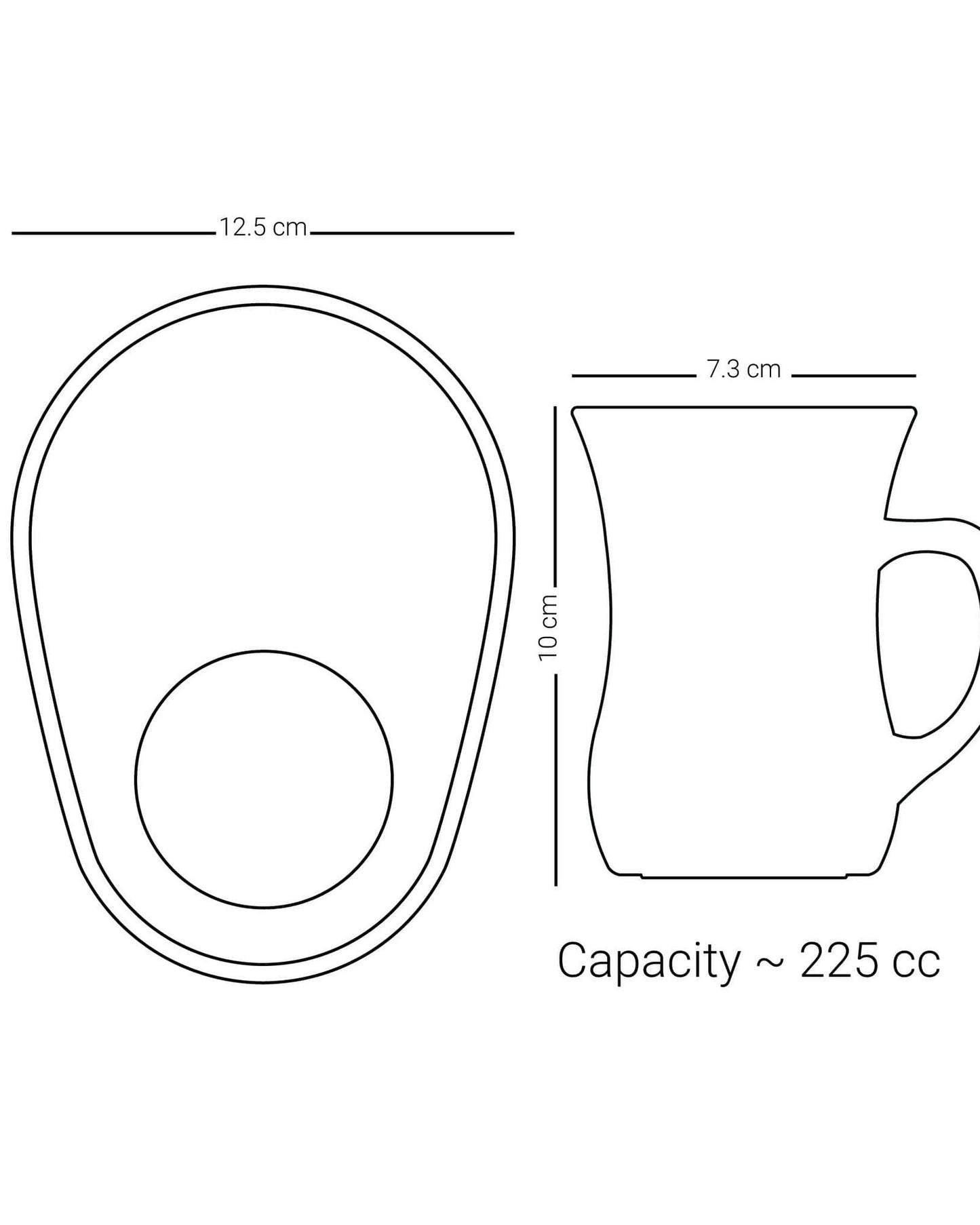 Dimlaj Kareem Mug & Saucer 2Pc Gold