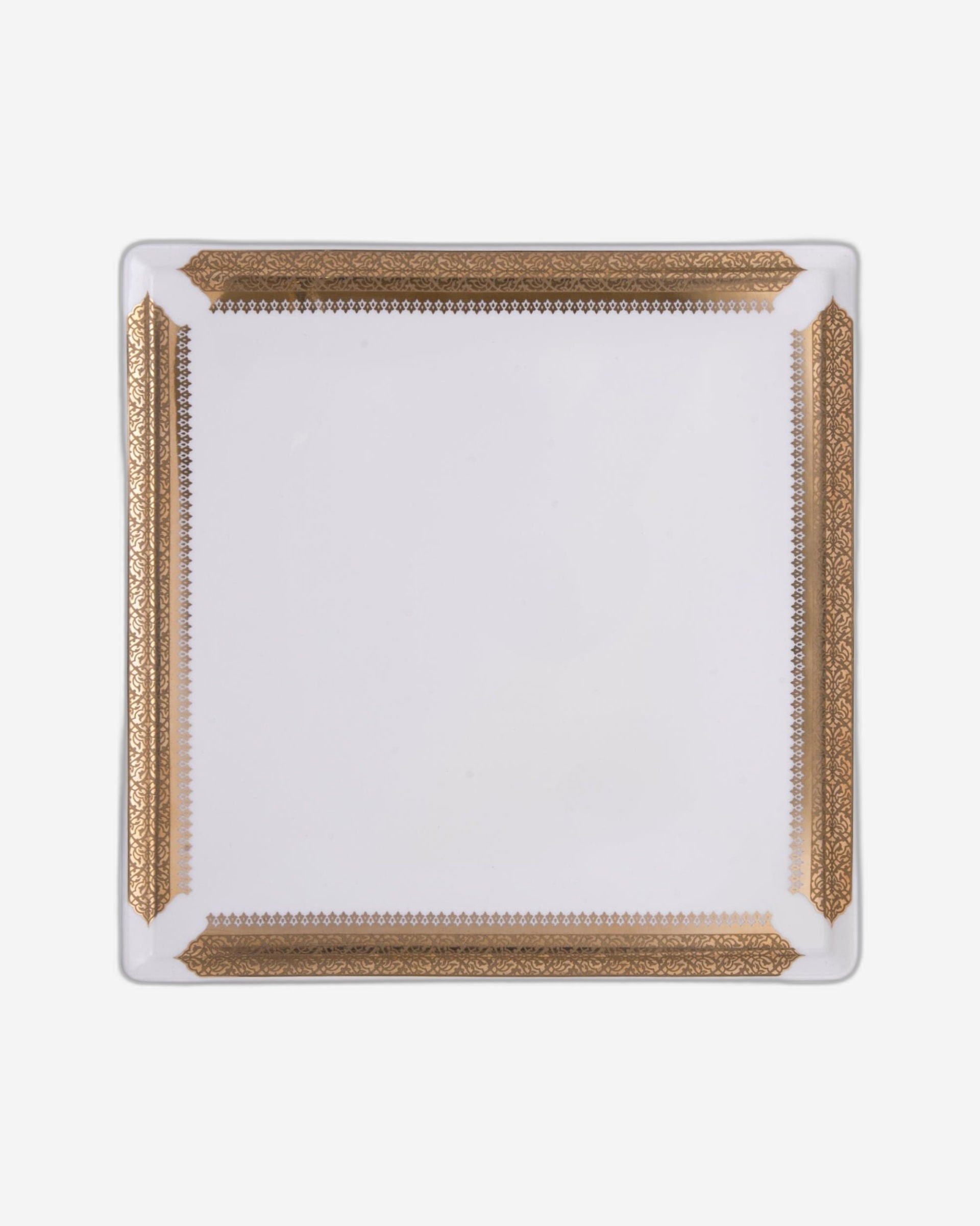 Dimlaj Cordoba Large Square Serving Plate (Gold)