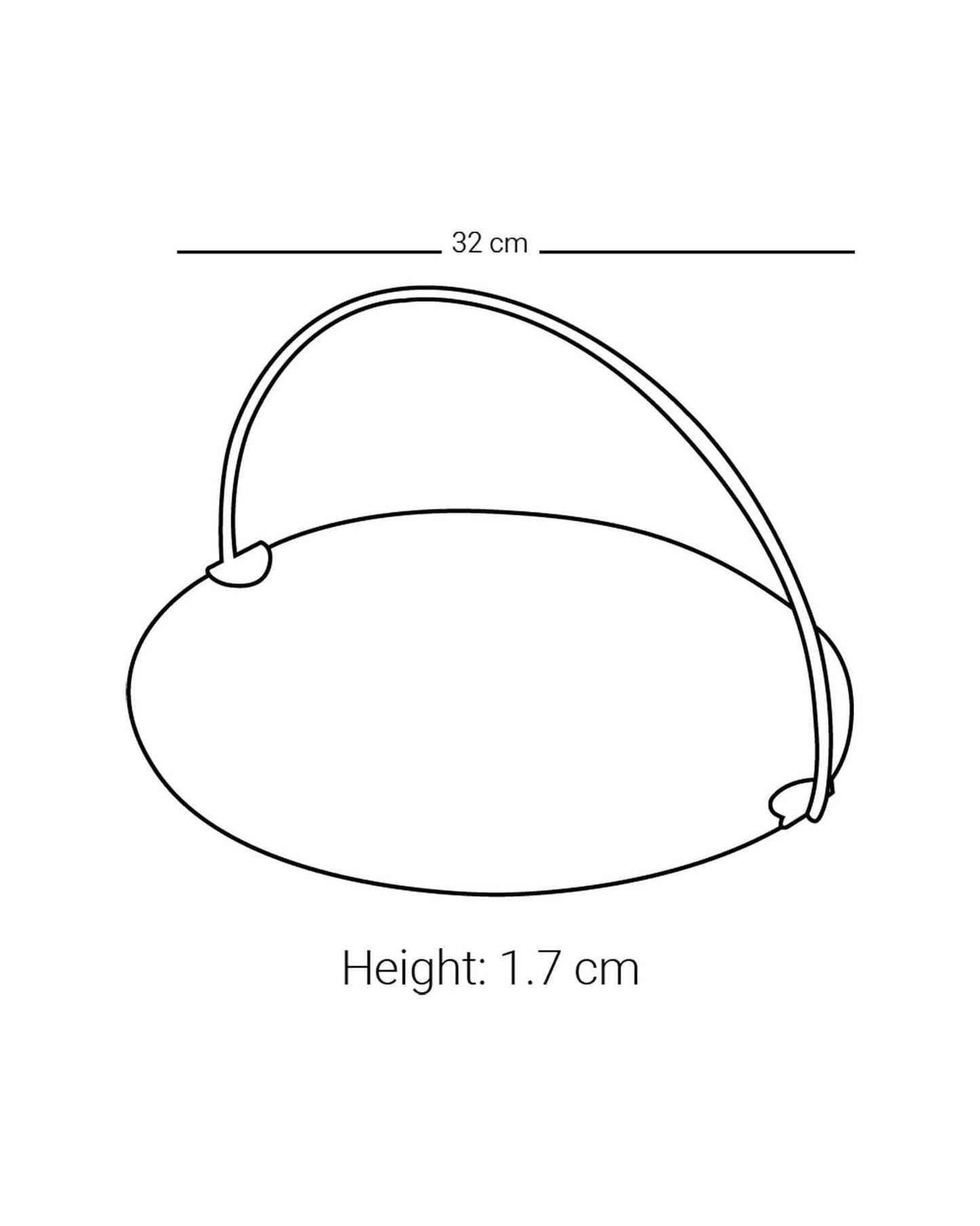 Dimlaj Ivory Serving Tray Large with Handle Gold