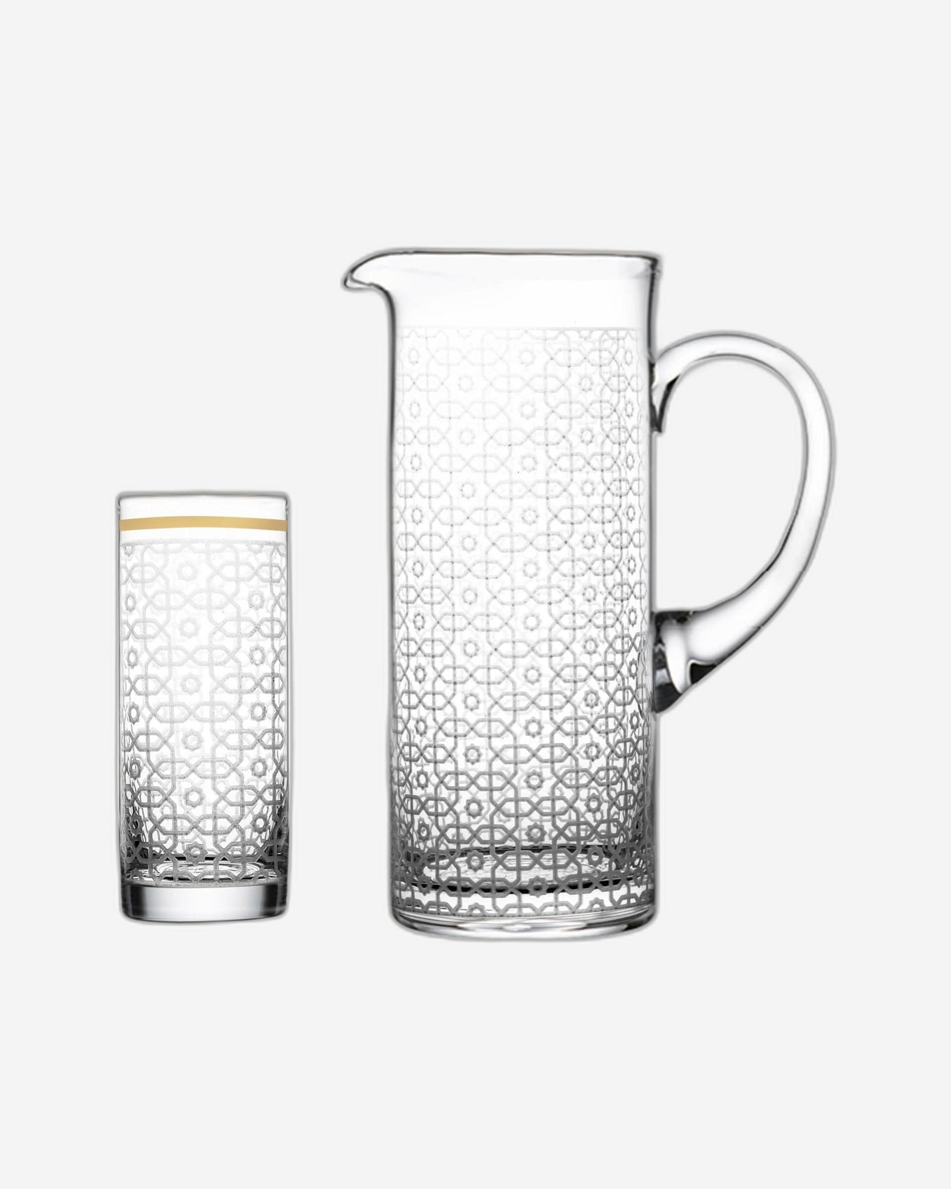 Dimlaj Ivory Set of 7 Pcs Drinkset (Gold)