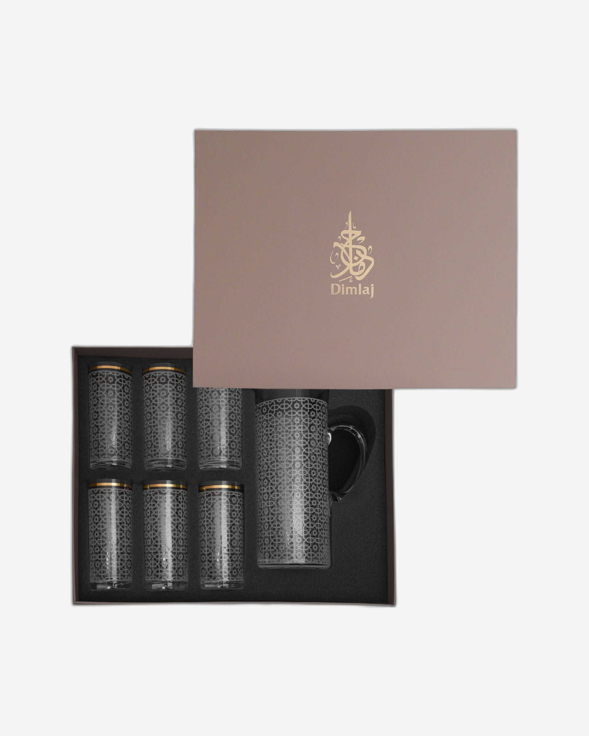 Dimlaj Ivory Set of 7 Pcs Drinkset (Gold)