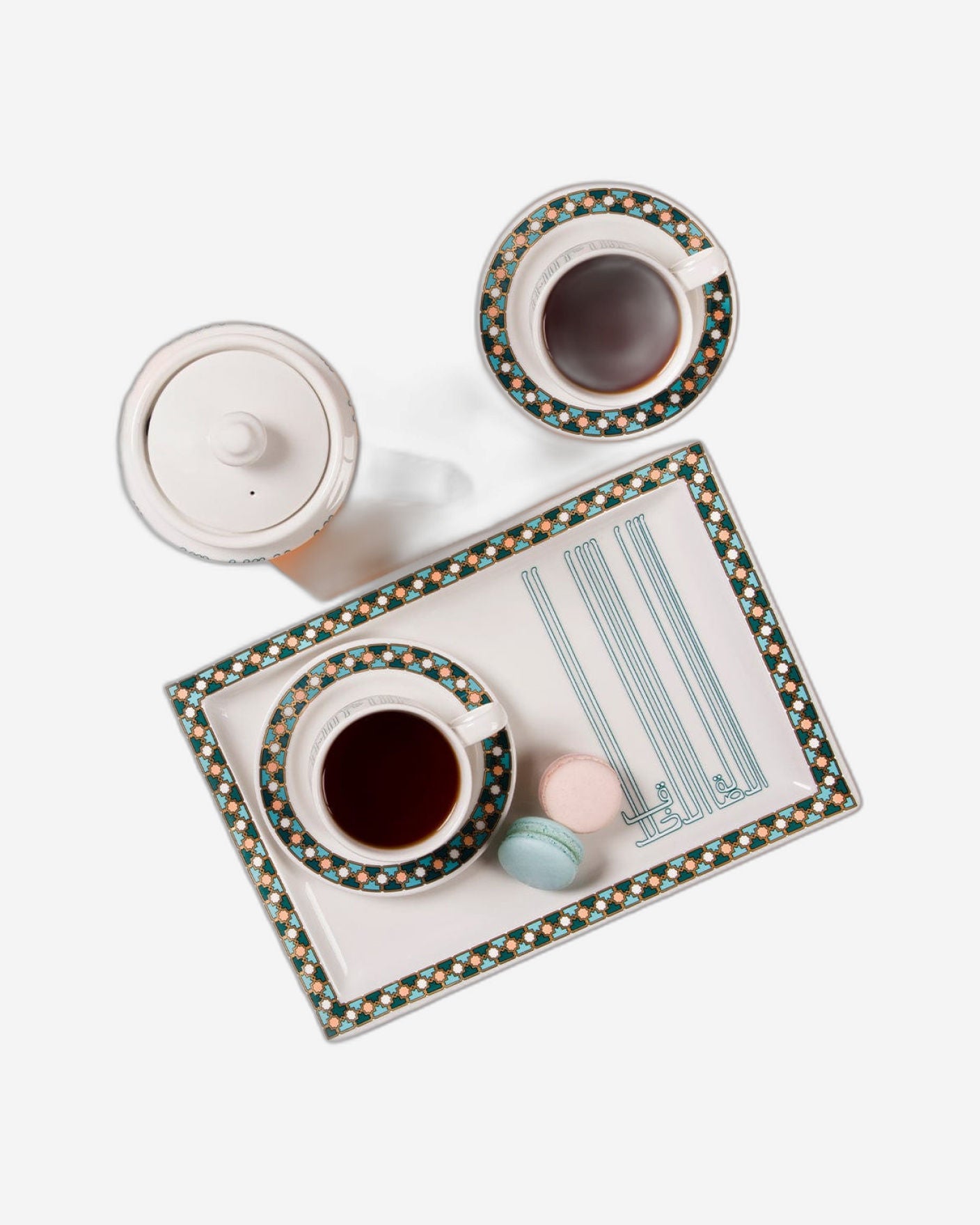 Dimlaj Asala Serving Plate Large Gold & Green