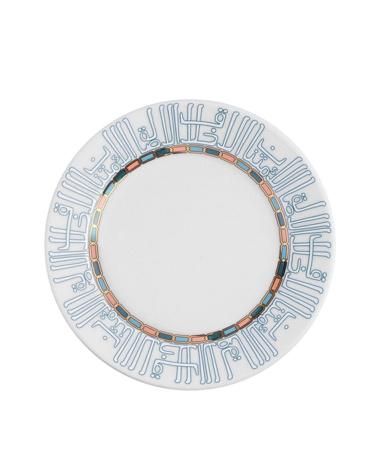Dimlaj Asala Plates 6Pc Gold & Green