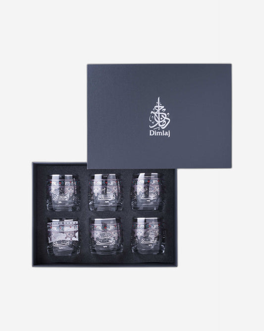 Dimlaj Suroor Set of 6 Pcs Short Tumblers (Platinum)