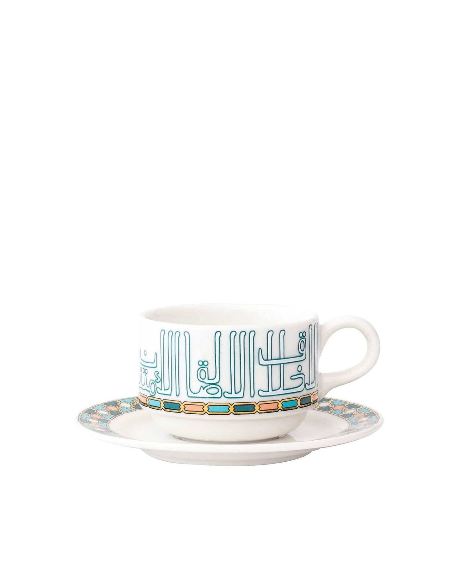 Dimlaj Asala Turkish Coffee Cups Large Gold & Green