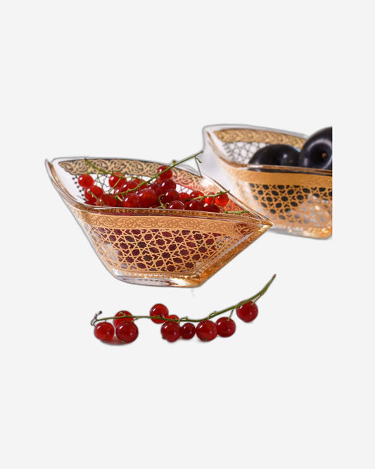 Dimlaj Cordoba Serving Bowls 2Pc Small Gold