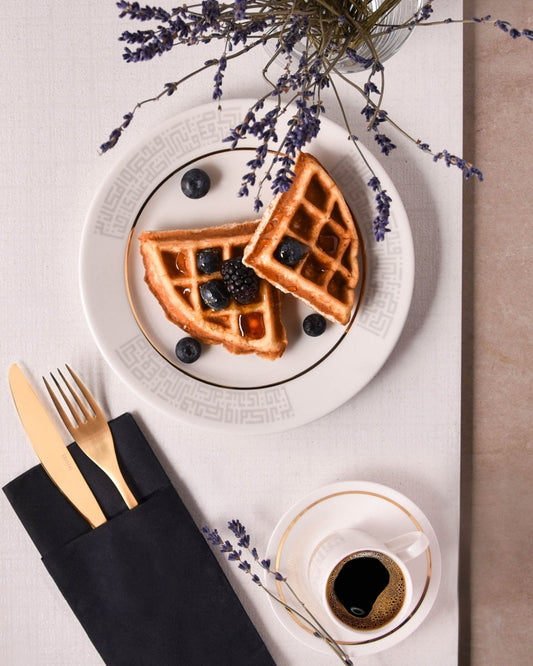 Dimlaj Abraj Set of 6 Pcs Plates (Gold)