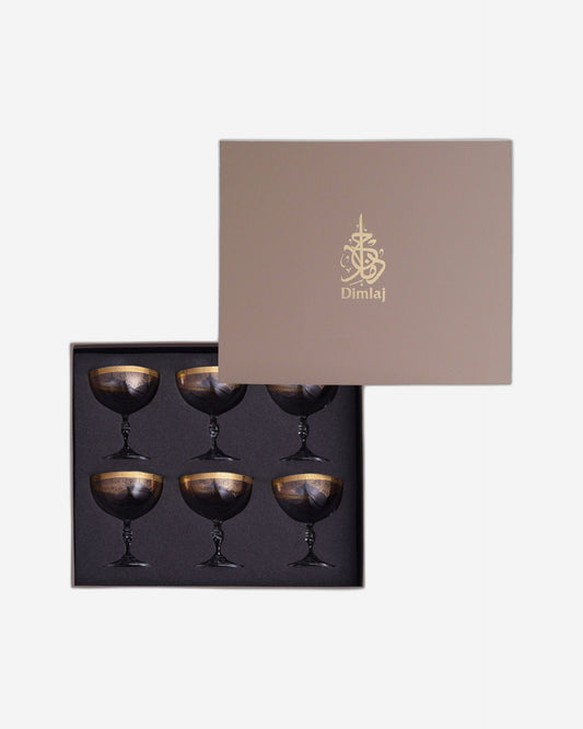 Dimlaj Selena Set of 6 Pcs Ice-Cream Cups (Gold & Pink)