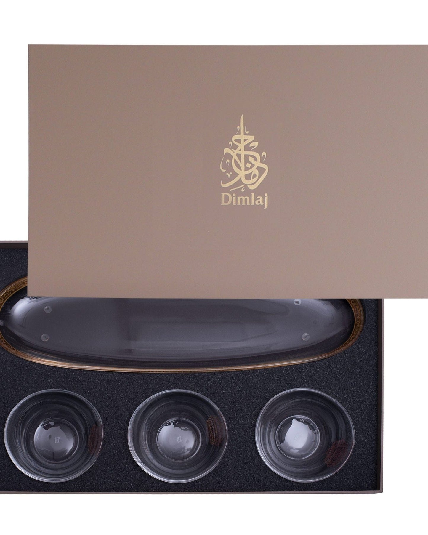 Dimlaj Selena Serving Bowls 4Pc Gold & Pink