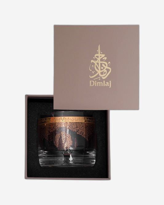 Dimlaj Selena Candle Holder Gold & Pink