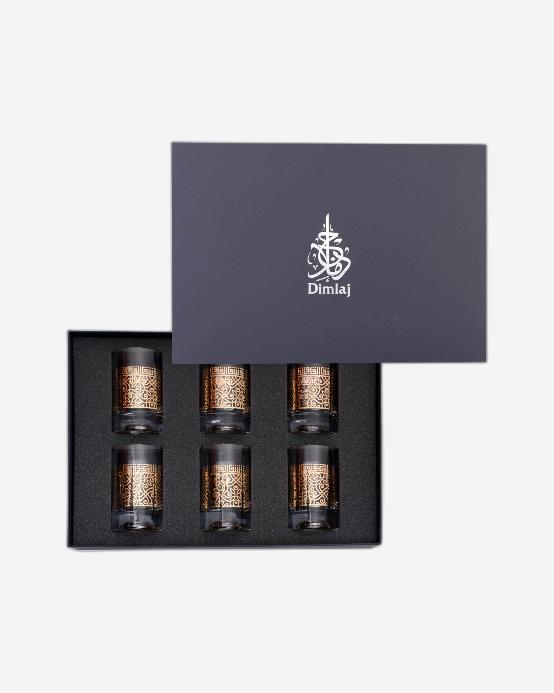 Dimlaj Shafa Set of 6 Pcs Short Tumblers (Gold)