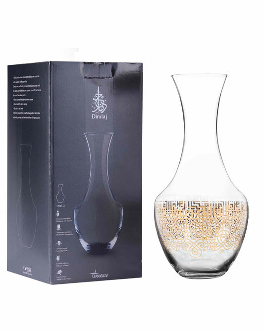 Dimlaj Shafa Crystal Decanter 1.5L (Gold)
