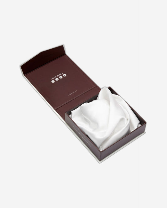 Mayfairsilk "Mulberry Silk" Pillowcase in Brilliant White