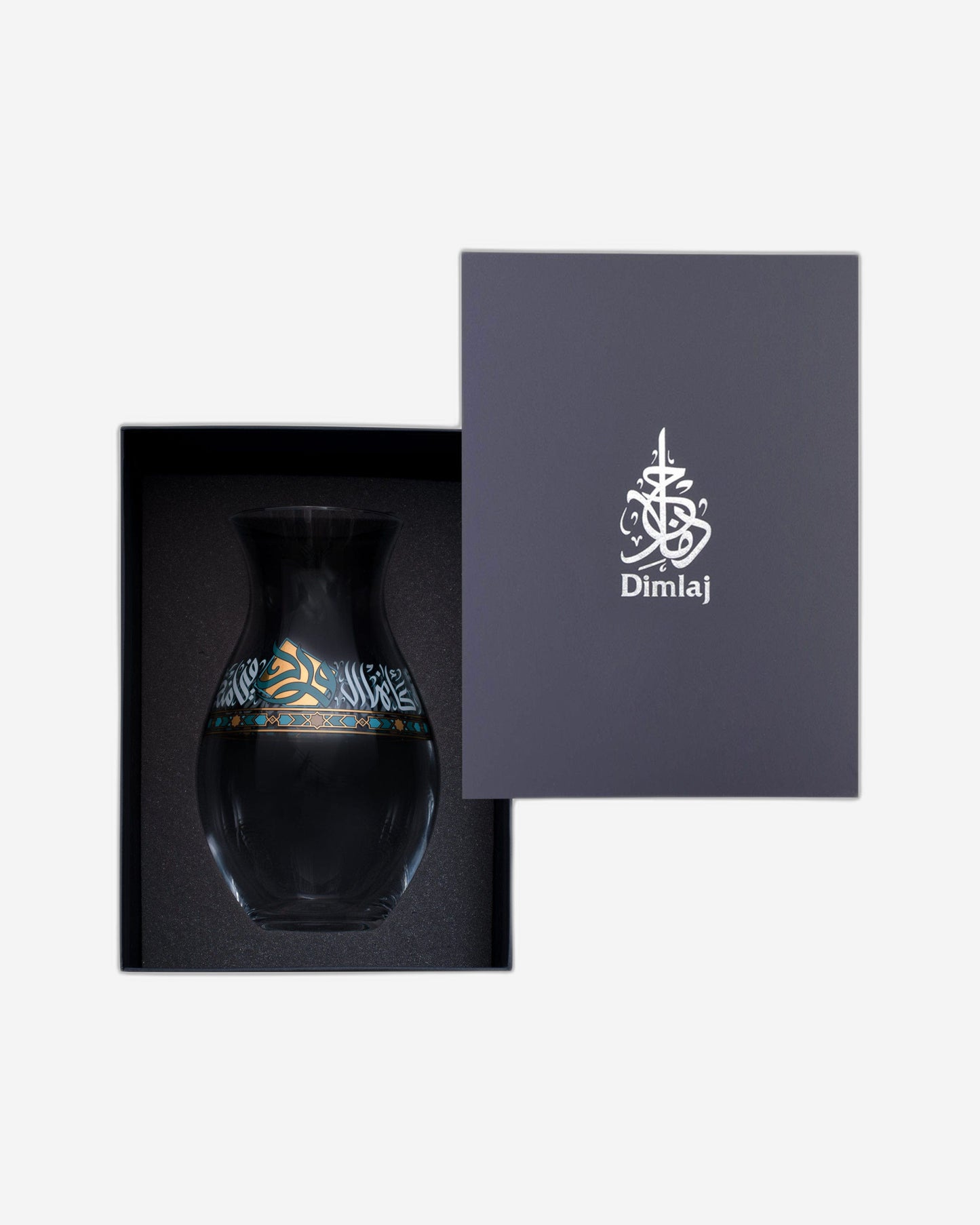Dimlaj Wurood Vase Crystal Gold & Green