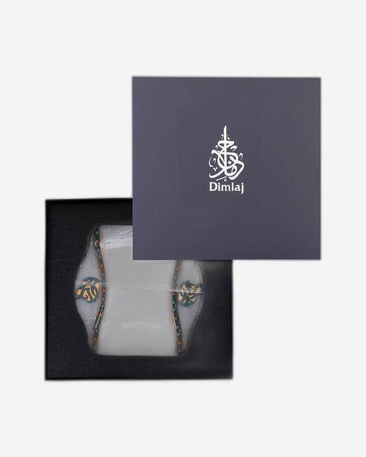 Dimlaj Wurood Set of 6 Pcs Plates (Gold & Green)