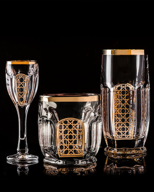 Dimlaj Cordoba Set Of 6 Pcs Flute Stems (Gold)