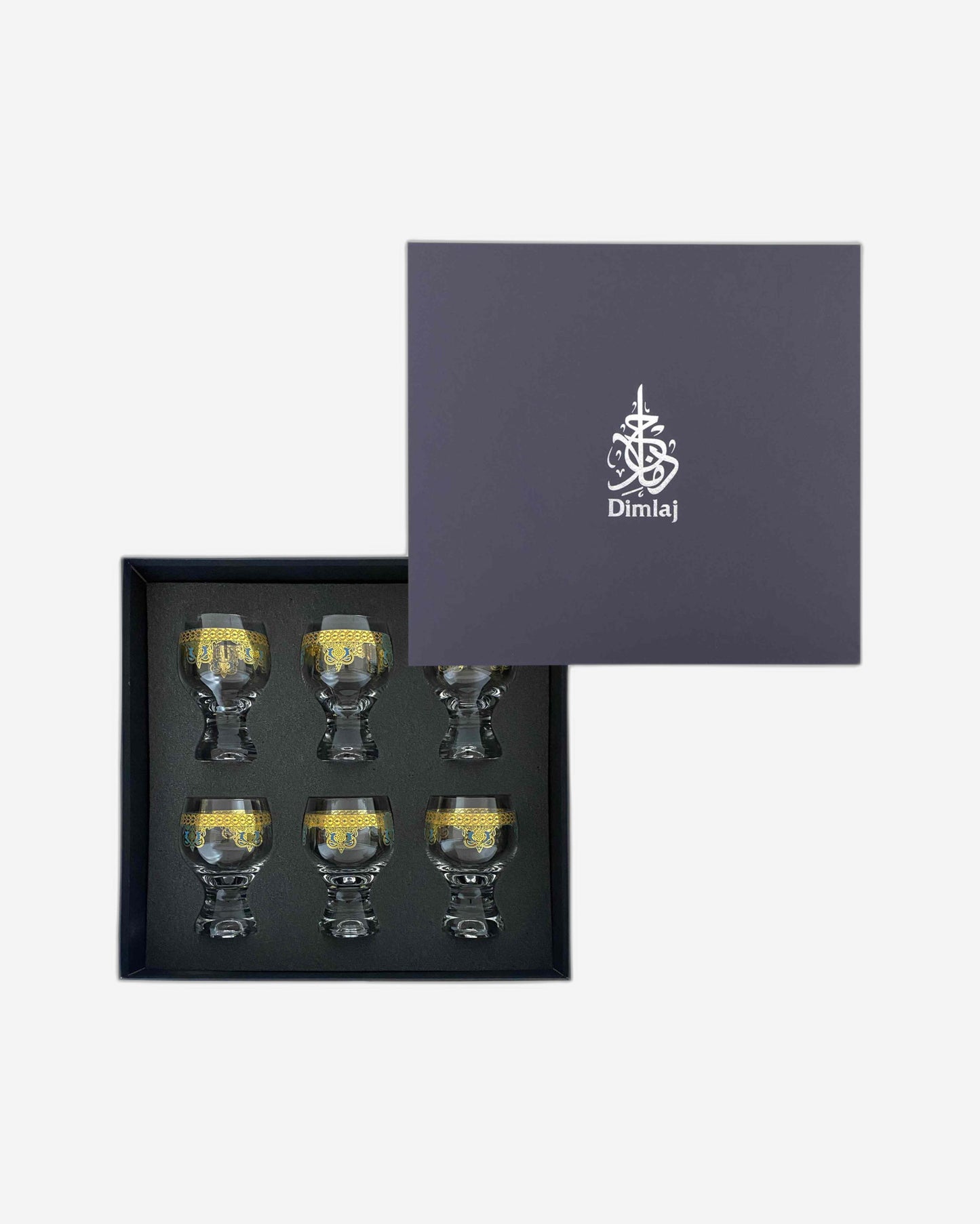 Dimlaj Rayhan Goblet Stems 6Pc Gold