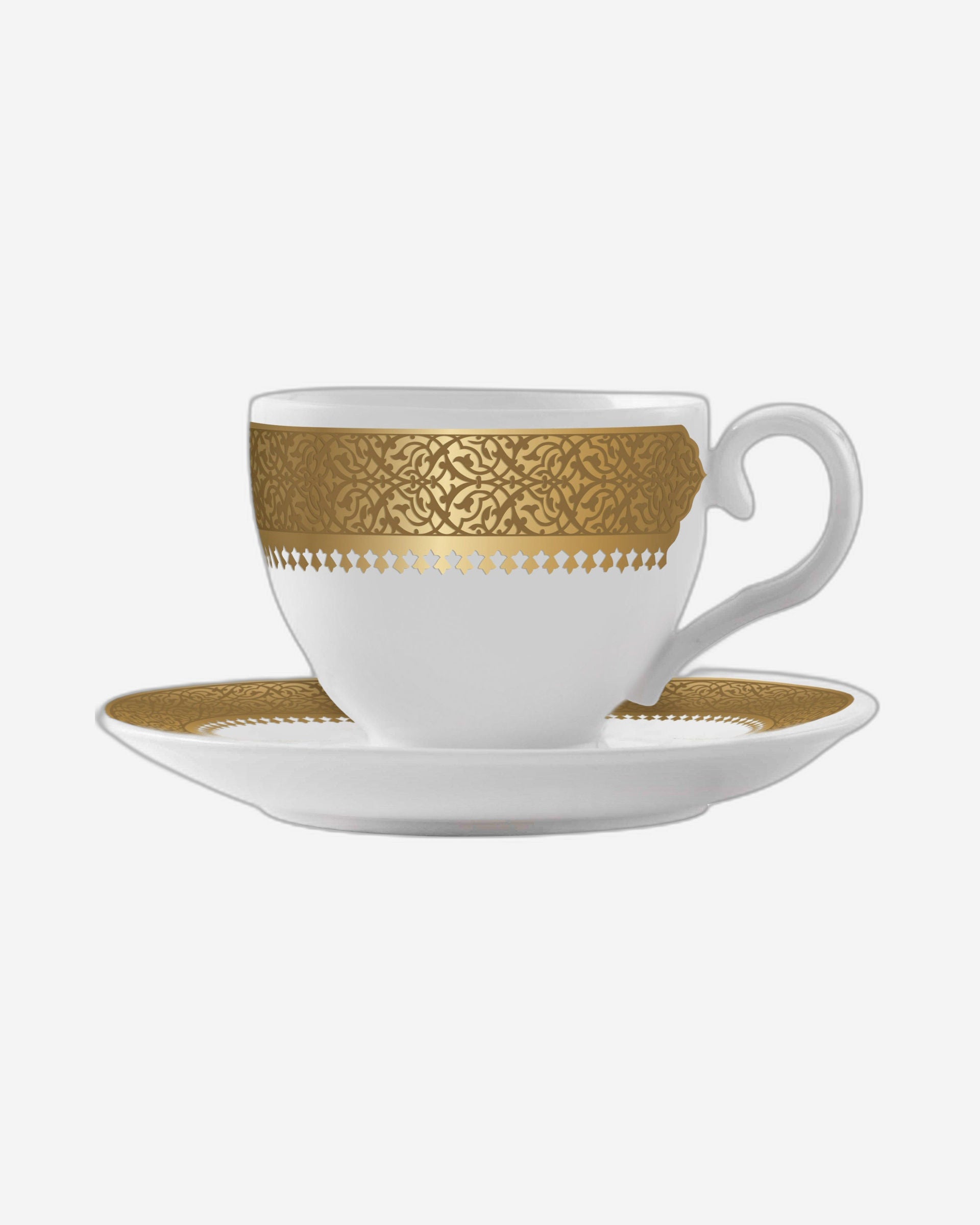 Dimlaj Cordoba Set of 6 Pcs Tea Cups (Gold)