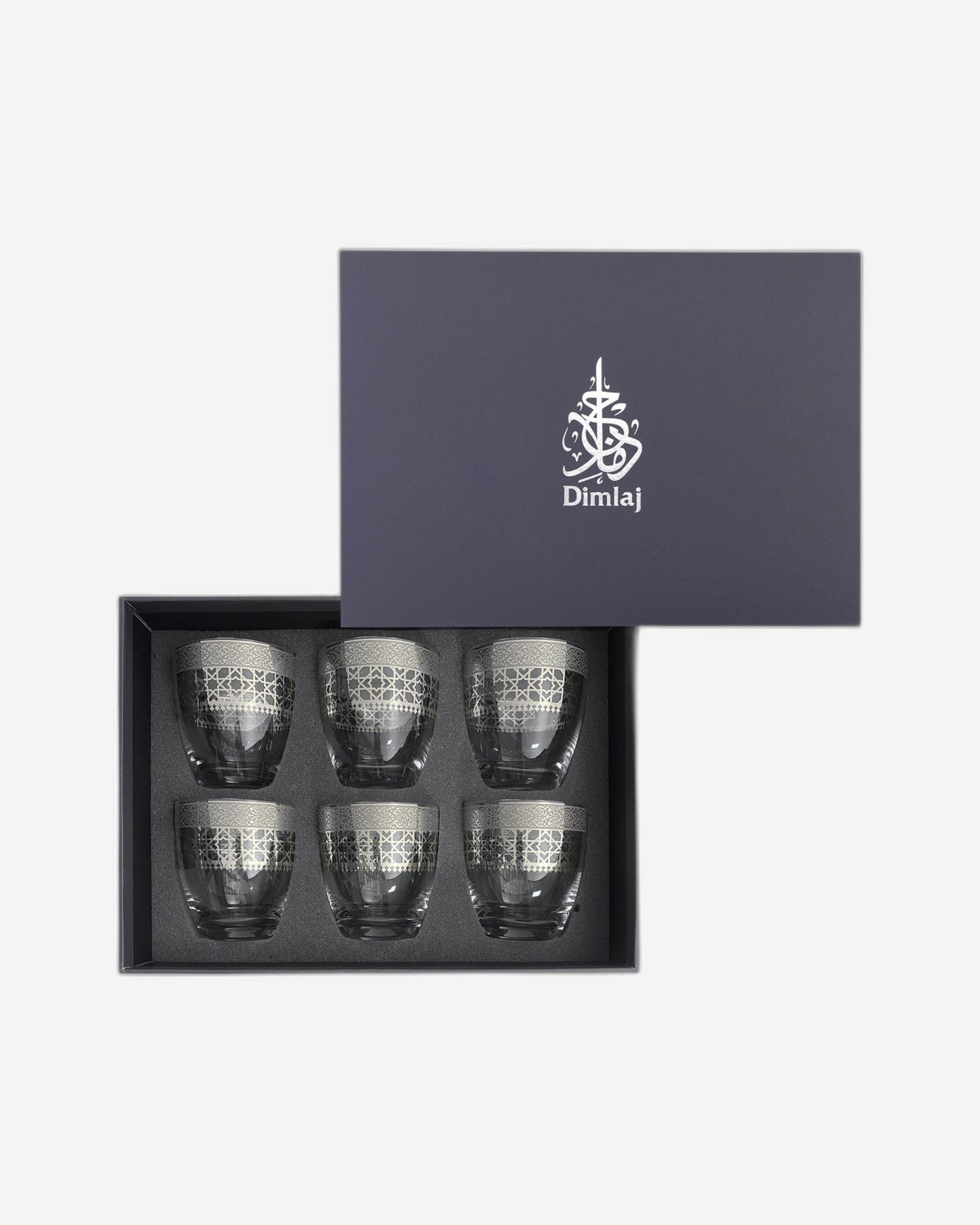 Dimlaj Cordoba Short Tumblers 6Pc Platinum