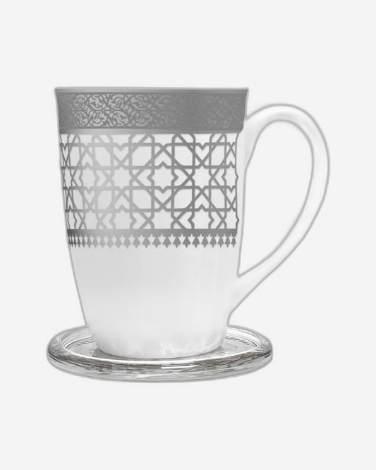 Dimlaj Cordoba Mugs & Covers 4Pc Platinum