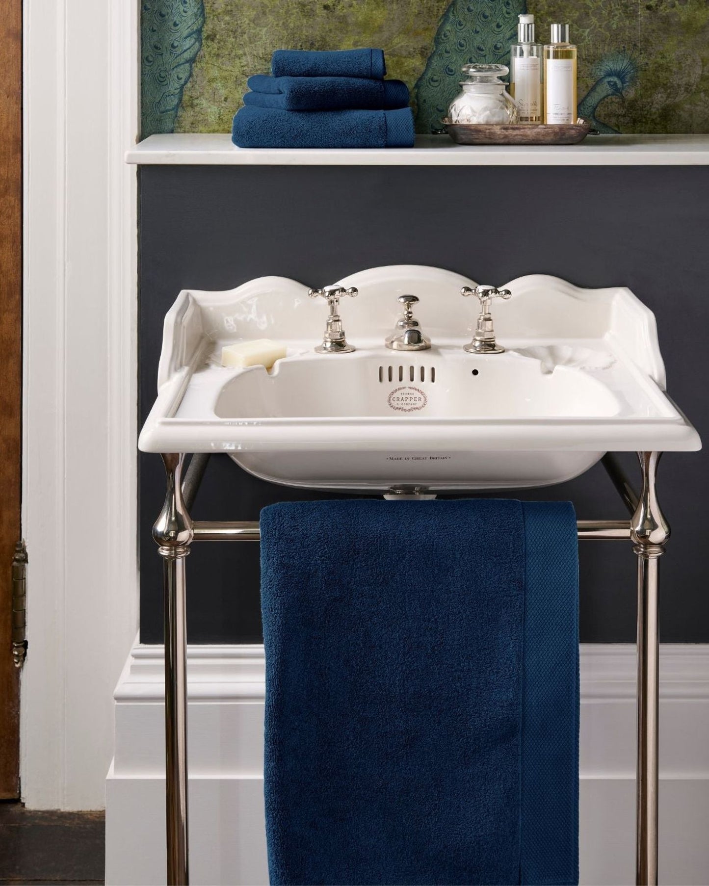 Christy "Luxe" Bath Towels Collection in Navy Blue