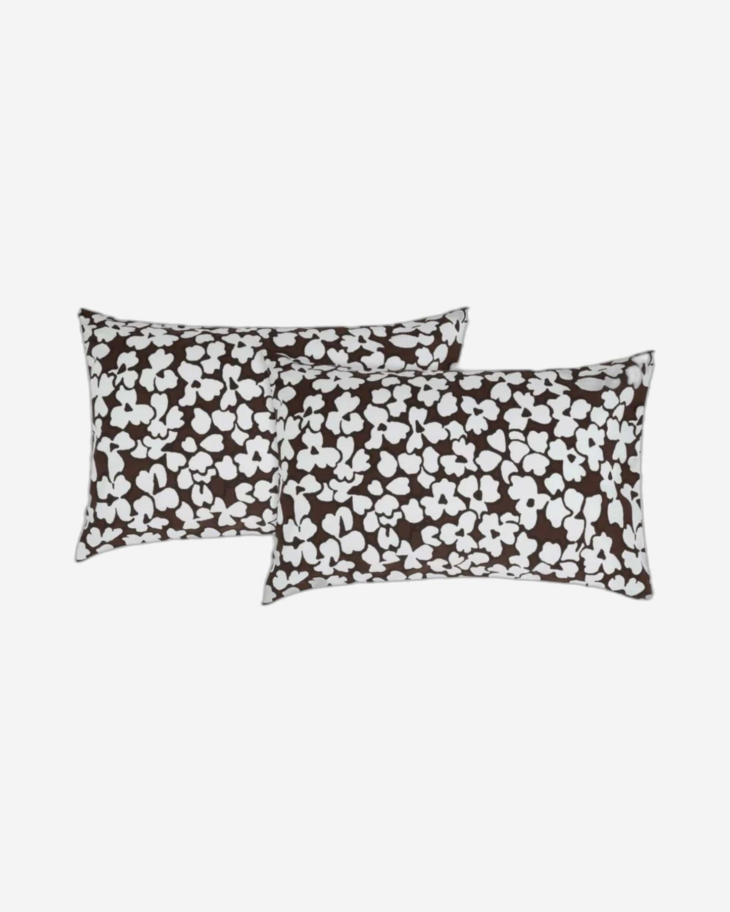Jasper Conran "Abstract Floral Print" Duvet Cover Set in Chocolate