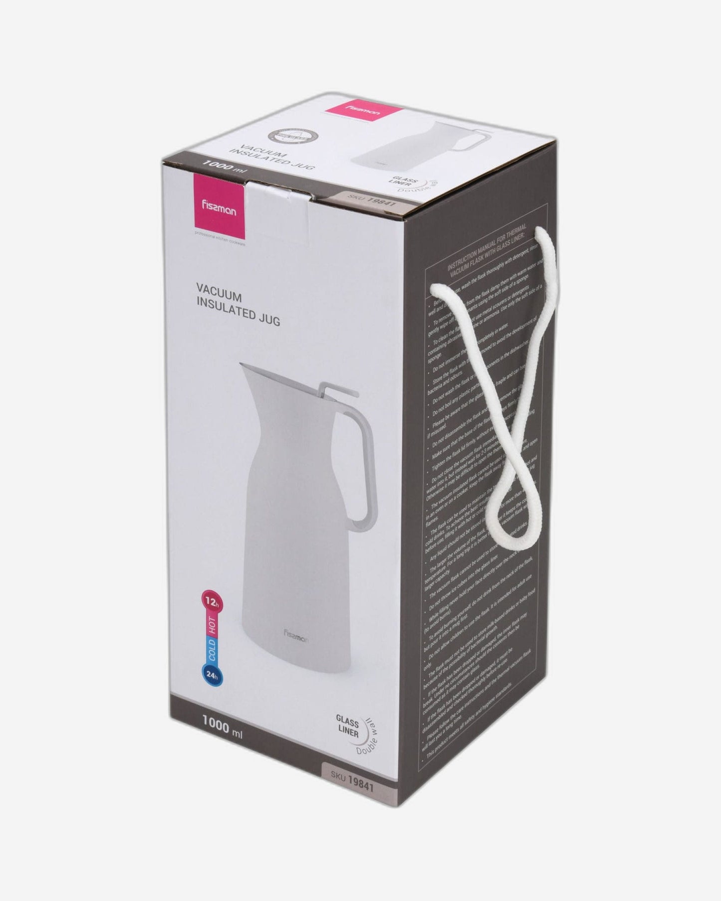 Fissman Vacuum Flask White 1000ml